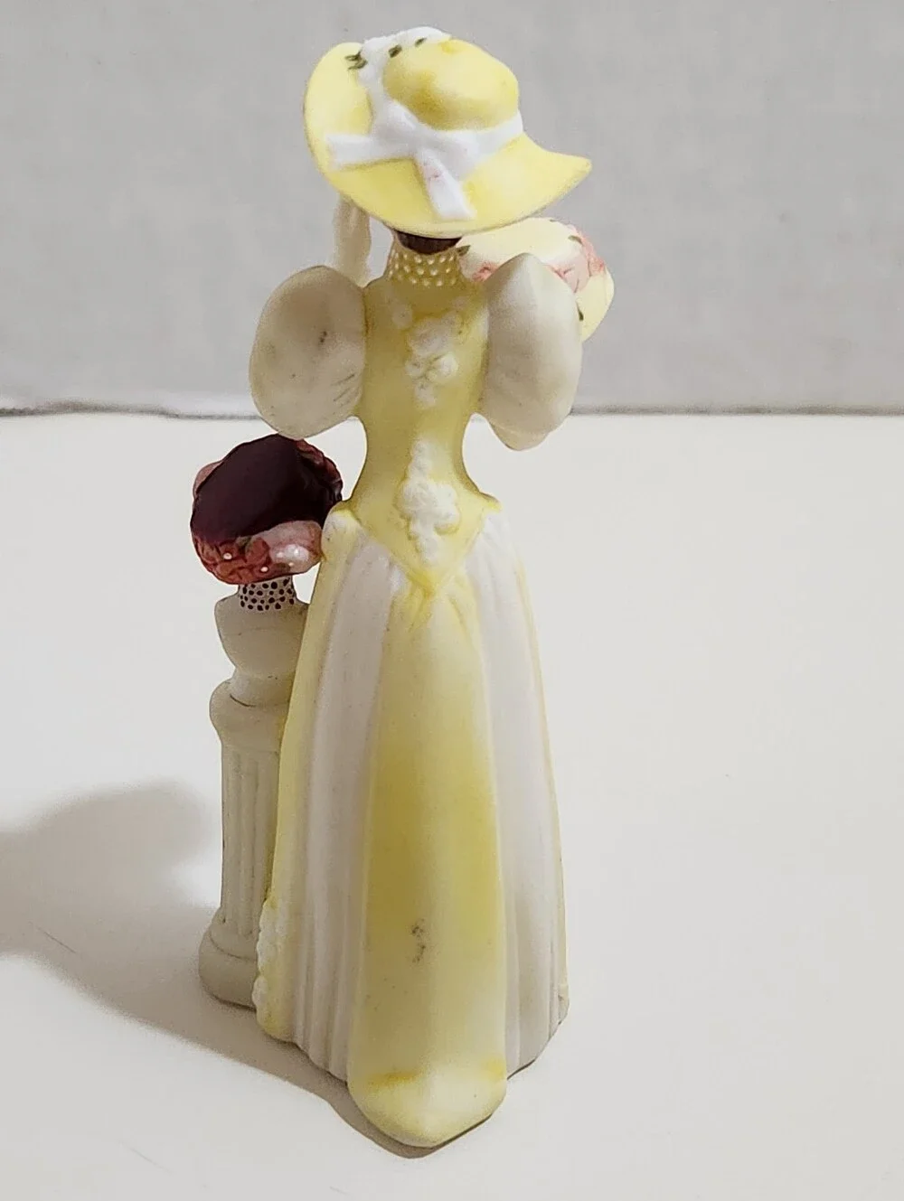 Avon Collectibles Mrs. P.F.E. Albee 2005 Mini Ceramic Figurine w/ Dome & Base